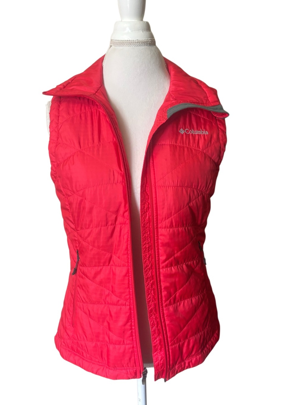 Columbia Omni-Heat Hot Pink Puffer Vest Size M